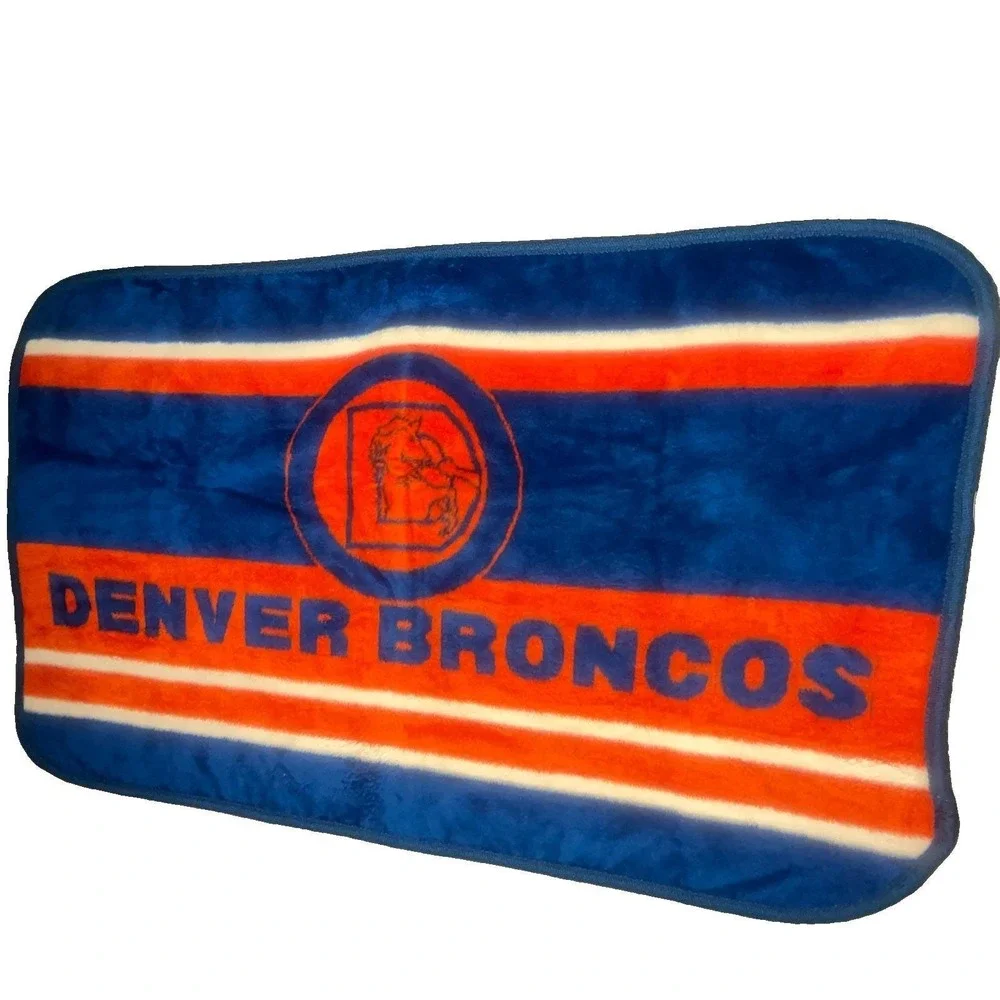 Denver Broncos NFL San Marcos Ryltex Stadium Throw Lap Blanket 56x35 VTG Y2K